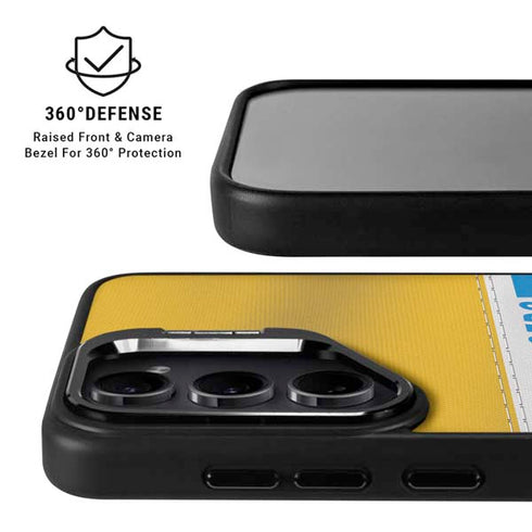 NFL Los Angeles Chargers White Striped Galaxy S24 Plus Kickstand Case